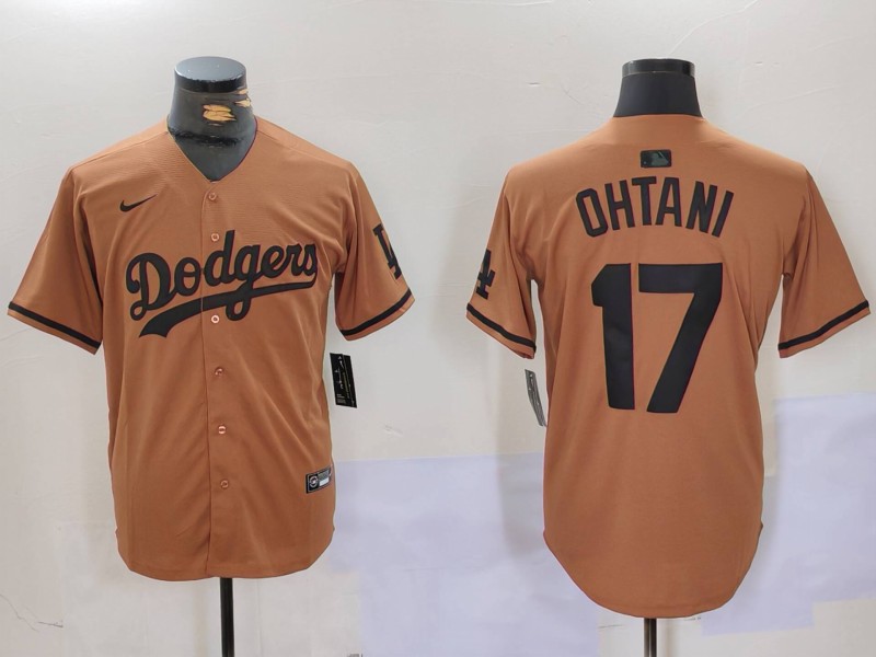 Men's Los Angeles Dodgers Shohei Ohtani #17 Brown Jersey